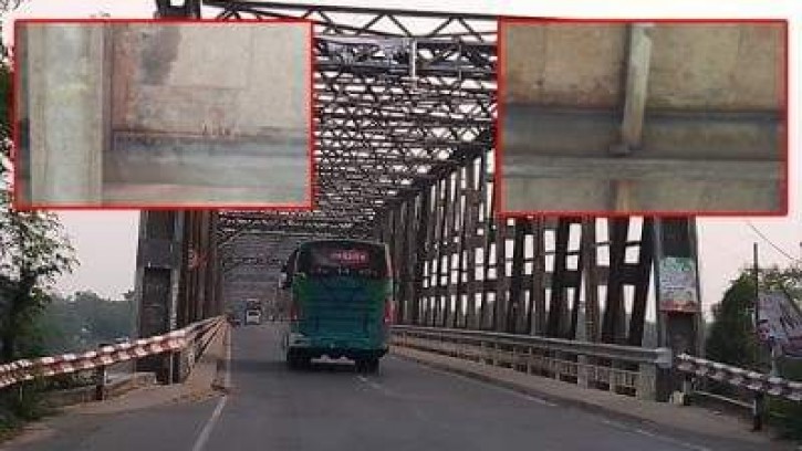 চরম ঝুঁকিতে ঢাকা-খুলনা মহাসড়কের গড়াই সেতু
