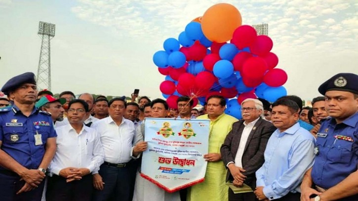 সিলেটে বঙ্গবন্ধু ও বঙ্গমাতা জাতীয় গোল্ডকাপ ফুটবল টুর্নামেন্ট উদ্বোধন
