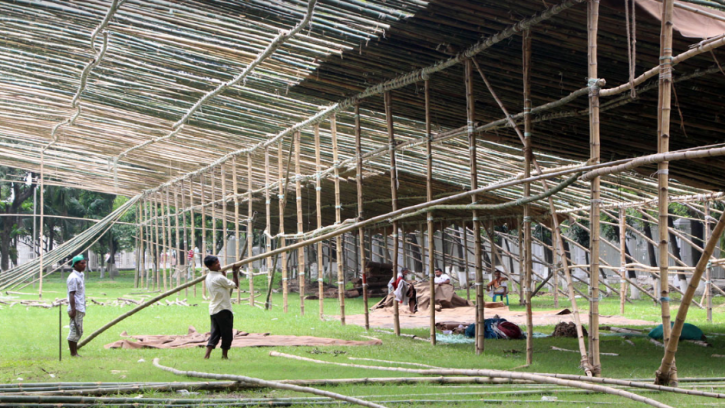 ঈদ জামাতের প্রস্তুতি জা্তীয় ঈদগাহে