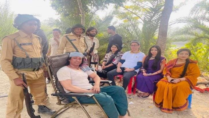 সোনার চর ছবির শুটিংয়ে পিরোজপুরে জায়েদ খান