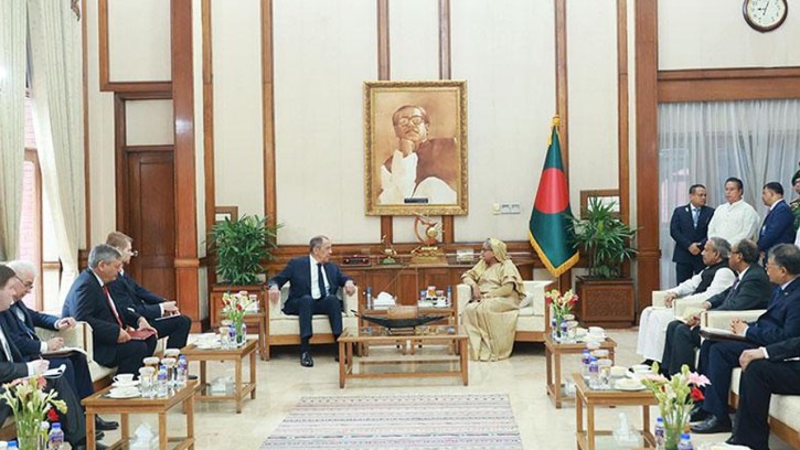 শেখ হাসিনার সঙ্গে রুশ পররাষ্ট্রমন্ত্রীর সাক্ষাৎ