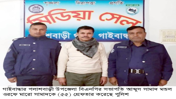 পলাশবাড়ী উপজেলা বিএনপির সভাপতি গ্রেপ্তার