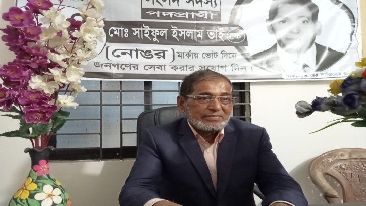 নোঙ্গর প্রতীকে নতুন এমপি প্রার্থী হয়েও জনপ্রিয়তা পেয়েছেন সাইফুল ইসলাম 