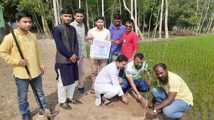 পলাশবাড়ীতে রংধনু’র এক দশক পূর্তি উপলক্ষে বৃক্ষরোপন