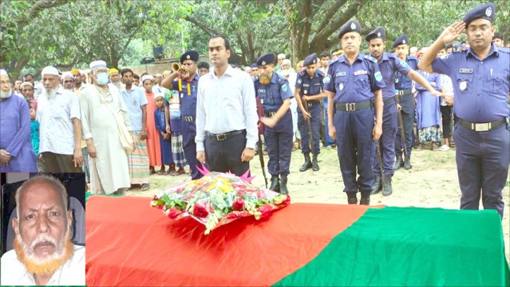 শিবগঞ্জে রাষ্ট্রীয় মর্যাদায় সমাহিত বীরমুক্তিযোদ্ধা আমিনুল ইসলাম