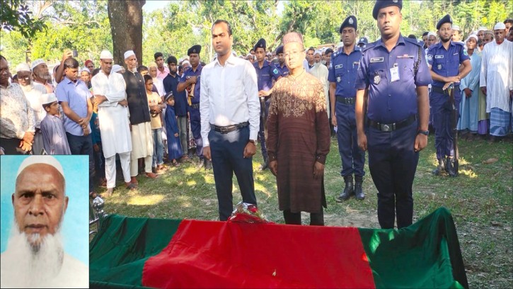 শিবগঞ্জে রাষ্ট্রীয় মর্যদায় বীর মুক্তিযোদ্ধার লাশ দাফন