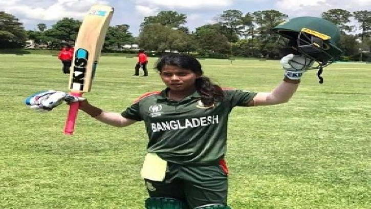 প্রথম সেঞ্চুরির রেকর্ড নারী ক্রিকেটার শারমিনের