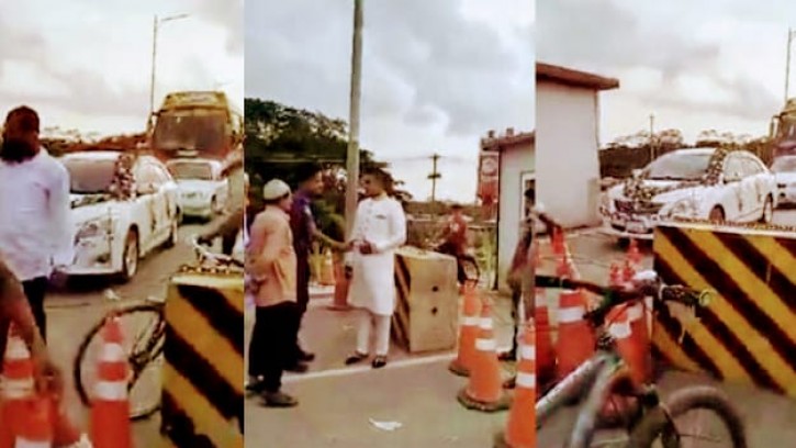 উদ্বোধনের আগেই সেতু পার হলো বরযাত্রীর গাড়ি