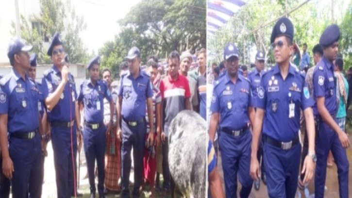 রাজবাড়ীর কোরবানির পশুর হাট পরিদর্শন করলেন এসপি 