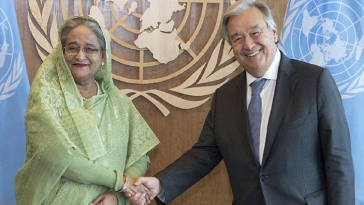 প্রধানমন্ত্রীকে অভিনন্দন জানালেন জাতিসংঘ মহাসচিব