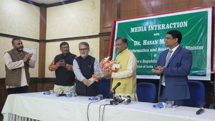 দু'দেশের মধুর সম্পর্কে গণমাধ্যমের ভূমিকা গুরুত্বপূর্ণ : প্রেসক্লাব অভ ইন্ডিয়াতে তথ্যমন্ত্রী