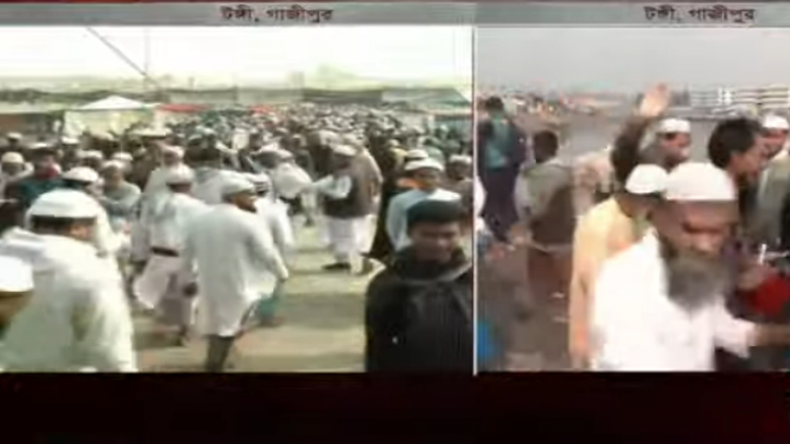 তুরাগ তীরে বিশ্ব ইজতেমা শুরু, মুসল্লির ঢল