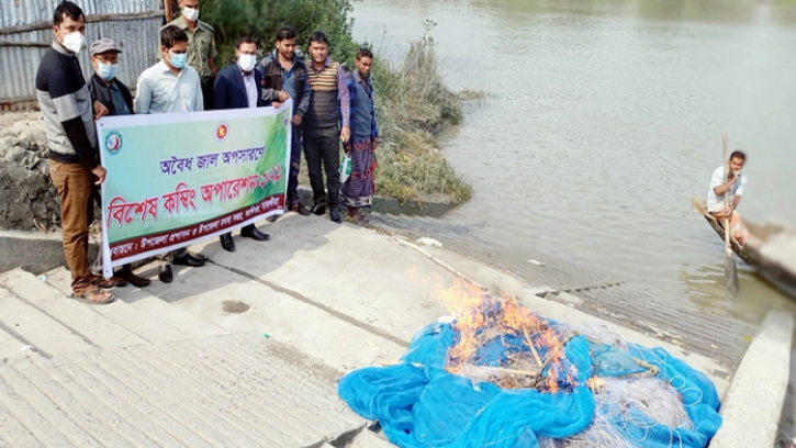 অবৈধ জাল অপসারণে বিশেষ কম্বিং অপারেশন শুরু