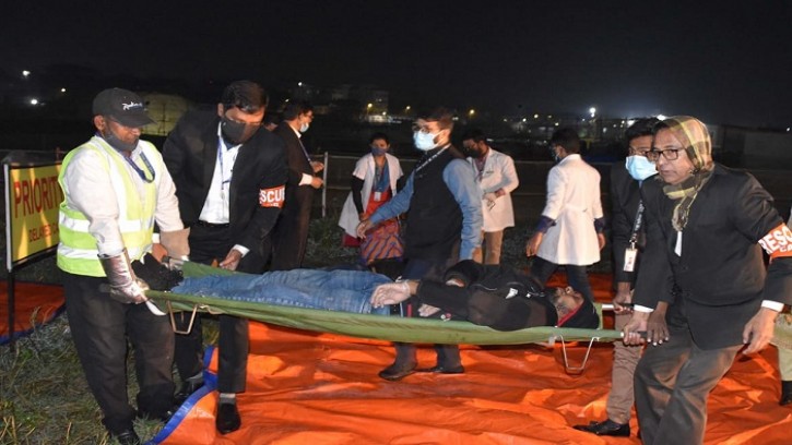 শাহজালাল বিমানবন্দরে অগ্নিনির্বাপণ মহড়া